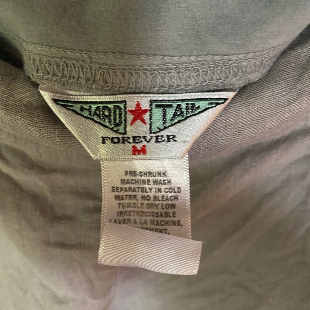 Hard Tail Darted Flare Crop Linen Pant